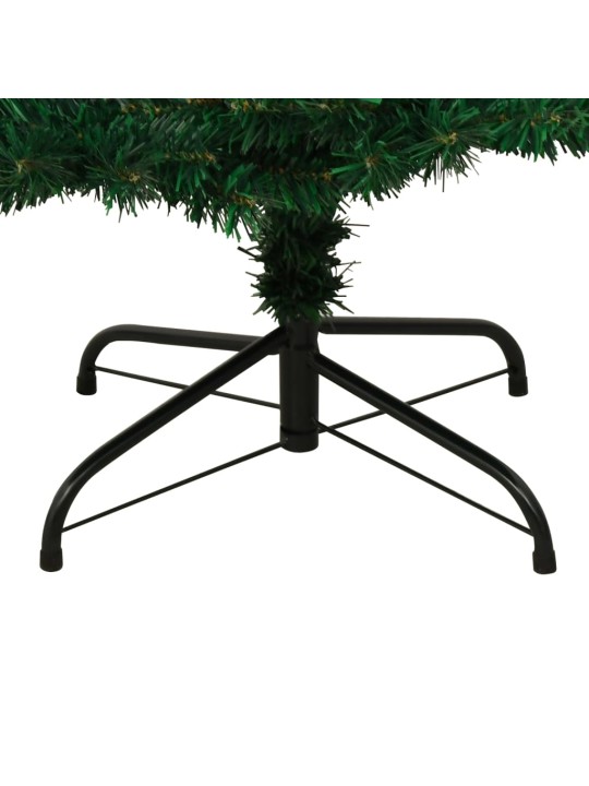 Spirálový vánoční stromek s LED a stojanem zelený 150 cm PVC