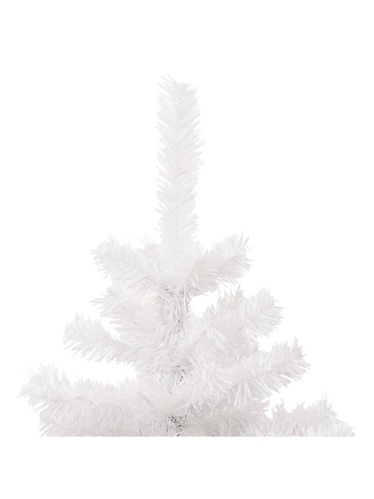 Spirálový vánoční stromek s LED a stojanem bílý 180 cm PVC