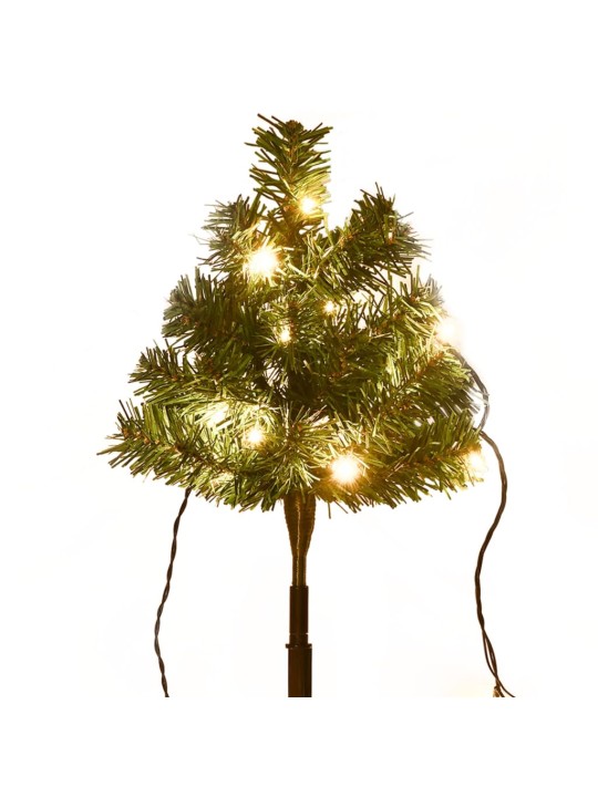 Vánoční stromky k cestě 6 ks teplé bílé LED diody 45 cm PVC
