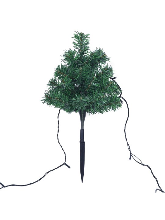 Vánoční stromky k cestě 6 ks vícebarevné LED diody 45 cm PVC
