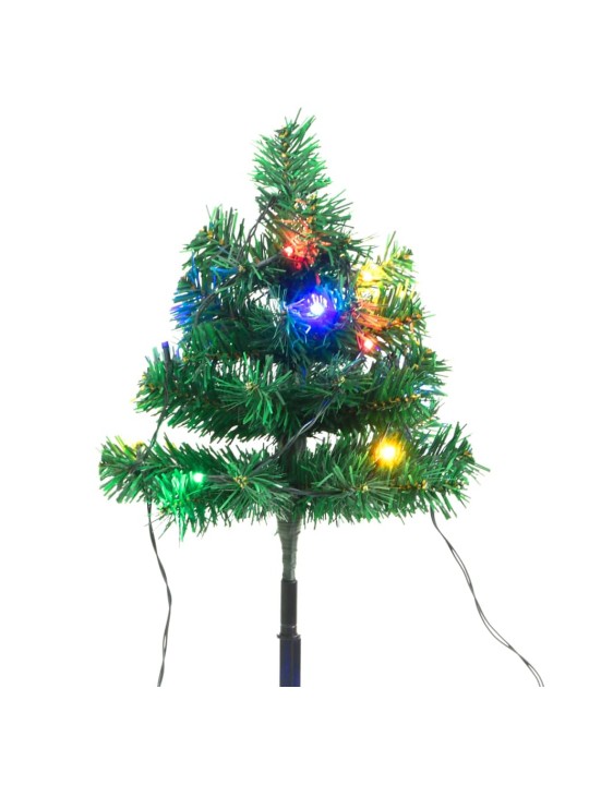Vánoční stromky k cestě 6 ks vícebarevné LED diody 45 cm PVC