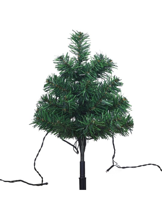 Vánoční stromky k cestě 6 ks vícebarevné LED diody 45 cm PVC