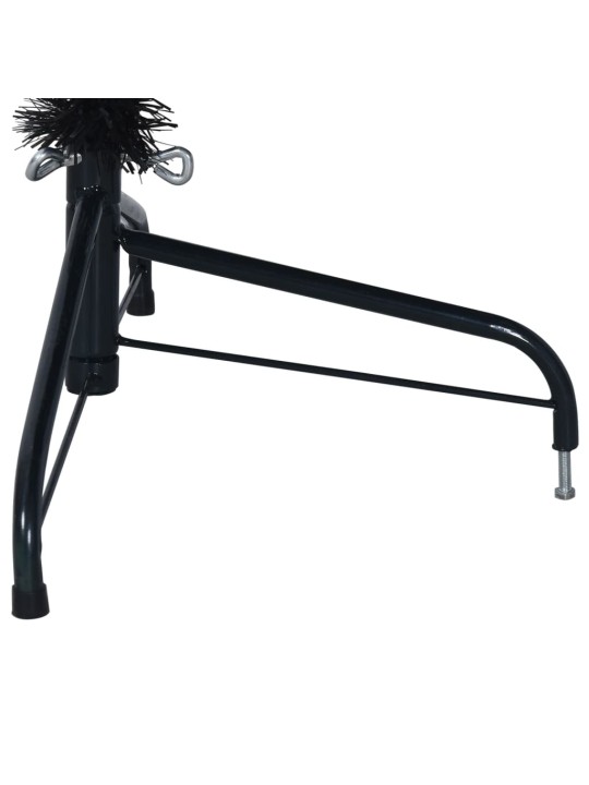 Umělý poloviční vánoční stromek se stojanem černý 210 cm PVC