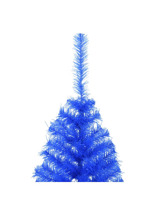Umělý poloviční vánoční stromek se stojanem modrý 120 cm PVC