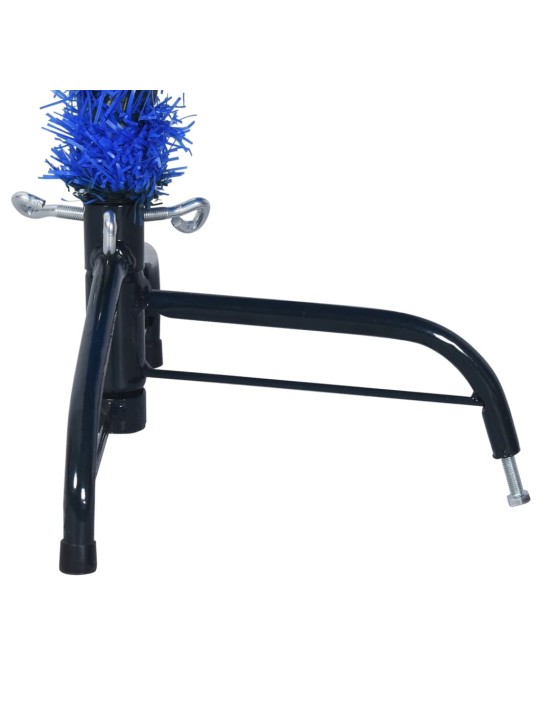 Umělý poloviční vánoční stromek se stojanem modrý 120 cm PVC