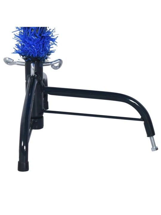 Umělý poloviční vánoční stromek se stojanem modrý 120 cm PVC