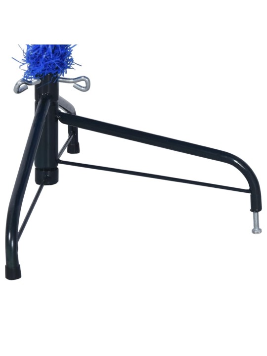 Umělý poloviční vánoční stromek se stojanem modrý 240 cm PVC