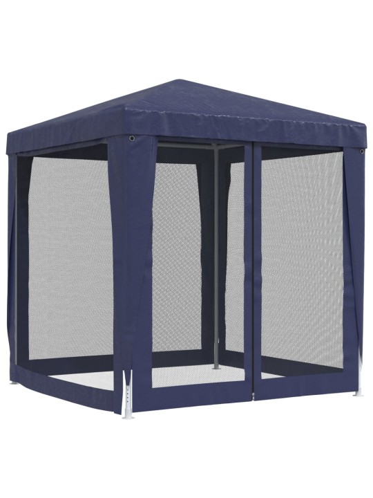 Party stan se 4 síťovanými bočnicemi modrý 2 x 2 m HDPE