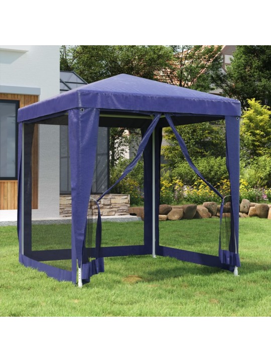 Party stan se 4 síťovanými bočnicemi modrý 2 x 2 m HDPE