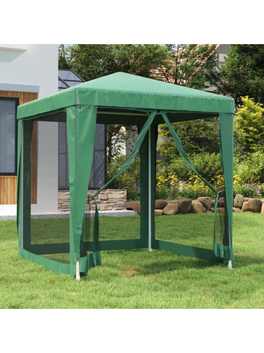 Party stan se 4 síťovanými bočnicemi zelený 2 x 2 m HDPE
