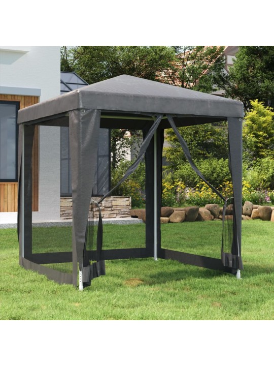Party stan se 4 síťovanými bočnicemi antracitový 2 x 2 m HDPE