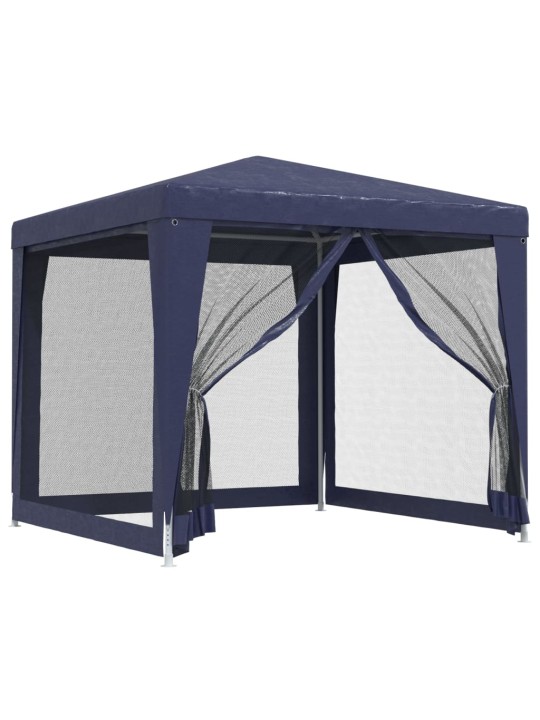 Party stan se 4 síťovanými bočnicemi modrý 2,5 x 2,5 m HDPE