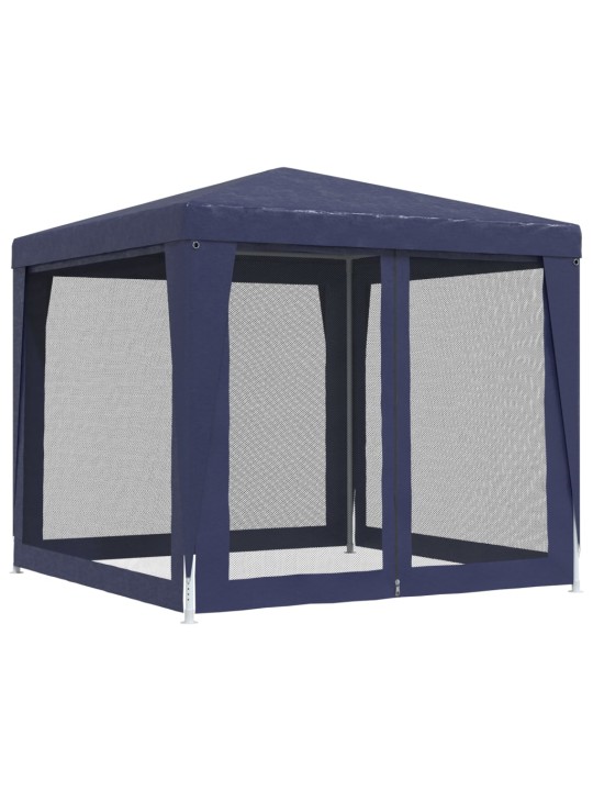 Party stan se 4 síťovanými bočnicemi modrý 2,5 x 2,5 m HDPE