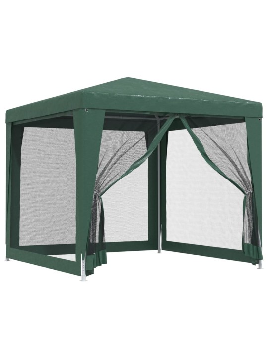 Party stan se 4 síťovanými bočnicemi zelený 2,5 x 2,5 m HDPE