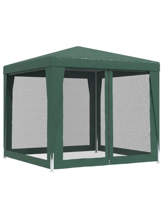 Party stan se 4 síťovanými bočnicemi zelený 2,5 x 2,5 m HDPE