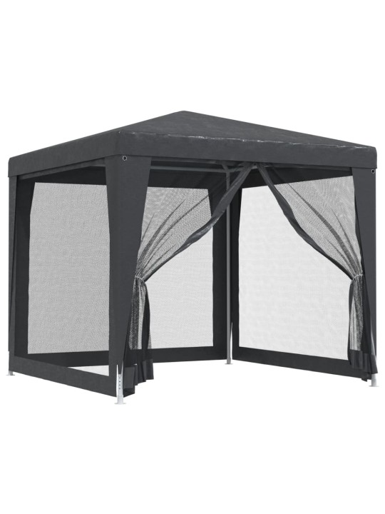 Party stan se 4 síťovanými bočnicemi antracitový 2,5x2,5 m HDPE