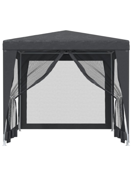 Party stan se 4 síťovanými bočnicemi antracitový 2,5x2,5 m HDPE