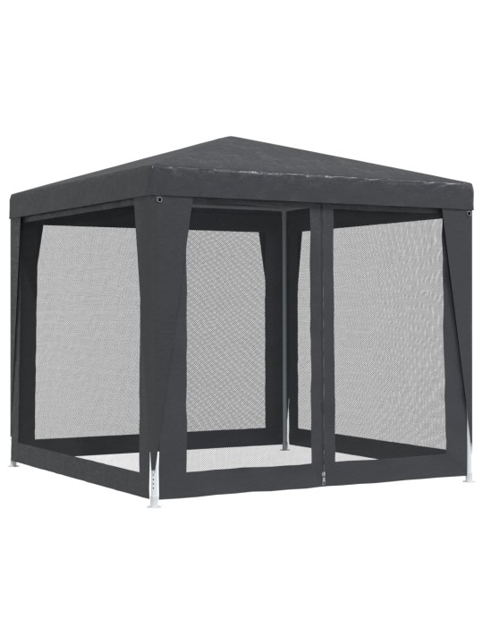 Party stan se 4 síťovanými bočnicemi antracitový 2,5x2,5 m HDPE