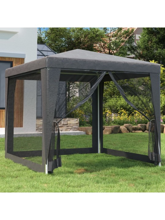 Party stan se 4 síťovanými bočnicemi antracitový 2,5x2,5 m HDPE