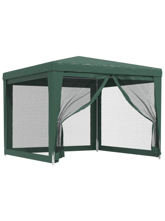 Party stan se 4 síťovanými bočnicemi zelený 3 x 3 m HDPE