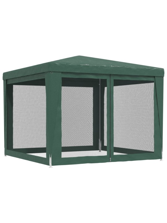 Party stan se 4 síťovanými bočnicemi zelený 3 x 3 m HDPE