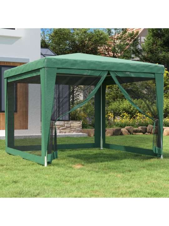 Party stan se 4 síťovanými bočnicemi zelený 3 x 3 m HDPE