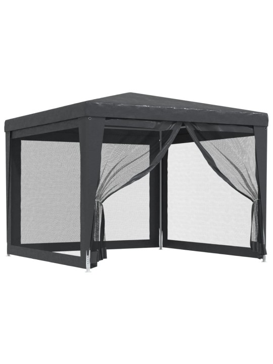 Party stan se 4 síťovanými bočnicemi antracitový 3 x 3 m HDPE