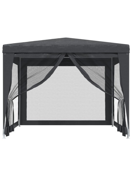 Party stan se 4 síťovanými bočnicemi antracitový 3 x 3 m HDPE