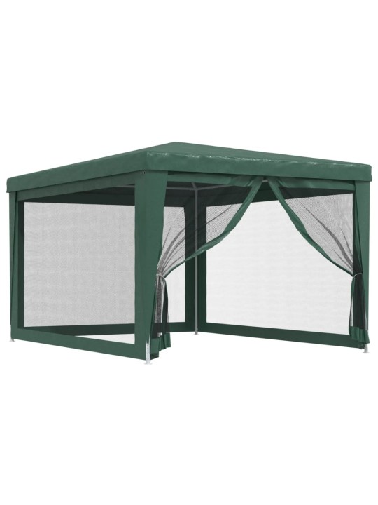 Party stan se 4 síťovanými bočnicemi zelený 3 x 4 m HDPE