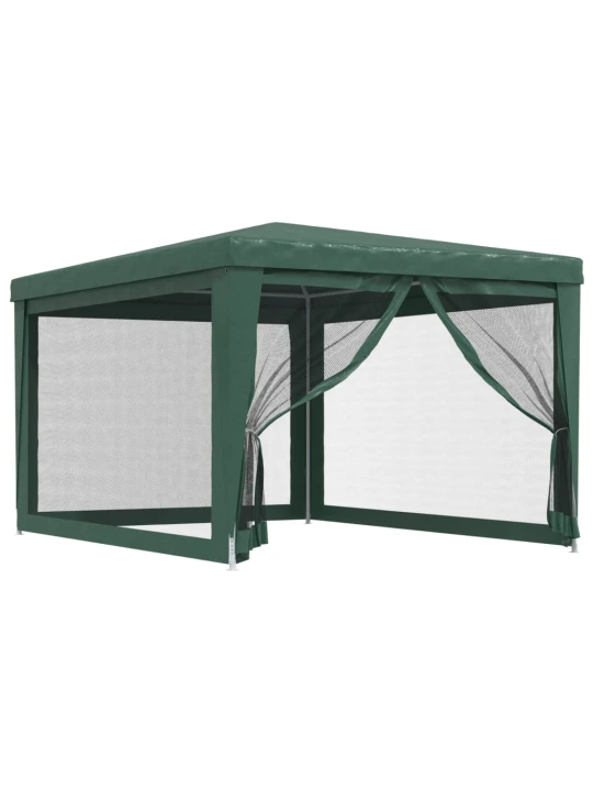 Party stan se 4 síťovanými bočnicemi zelený 3 x 4 m HDPE
