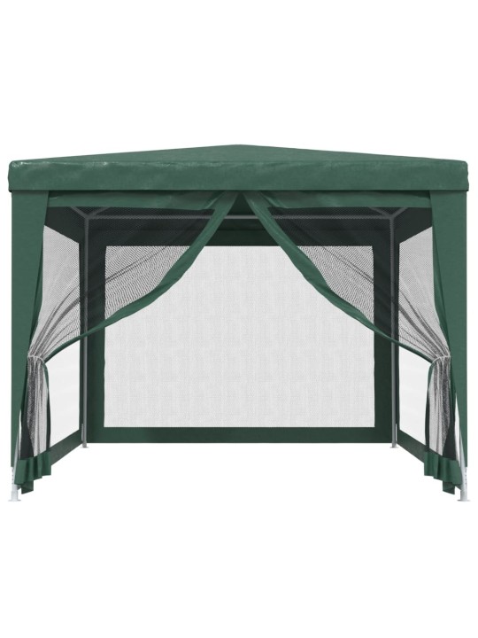 Party stan se 4 síťovanými bočnicemi zelený 3 x 4 m HDPE