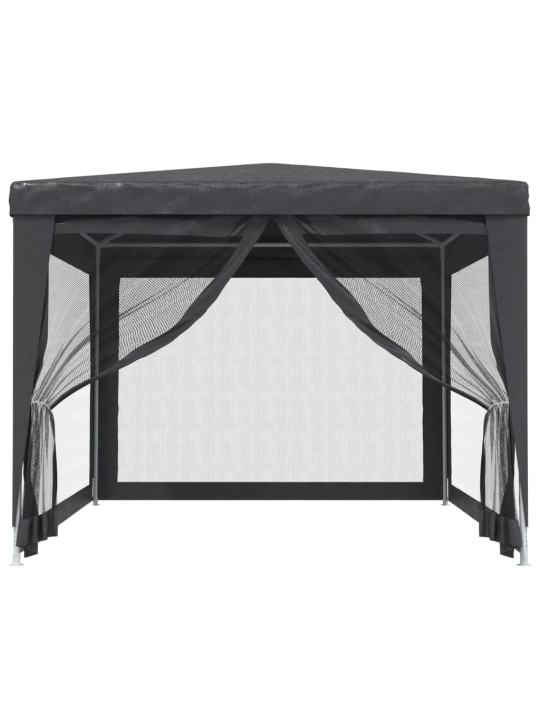 Party stan se 4 síťovanými bočnicemi antracitový 3 x 4 m HDPE