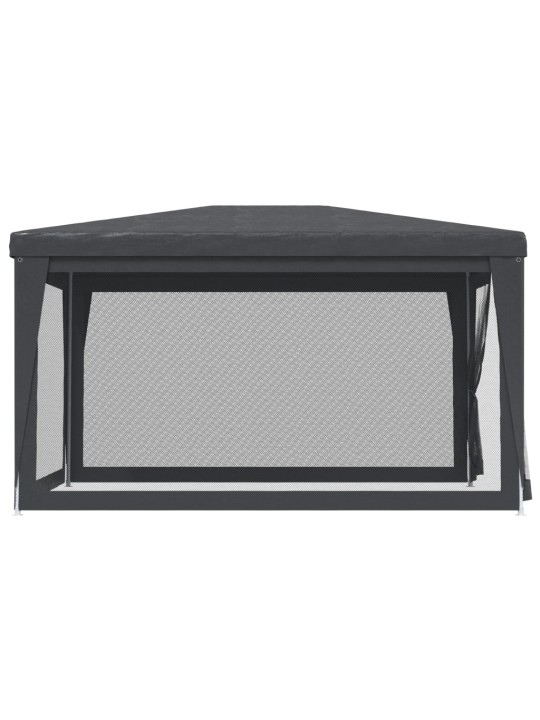 Party stan se 4 síťovanými bočnicemi antracitový 3 x 4 m HDPE