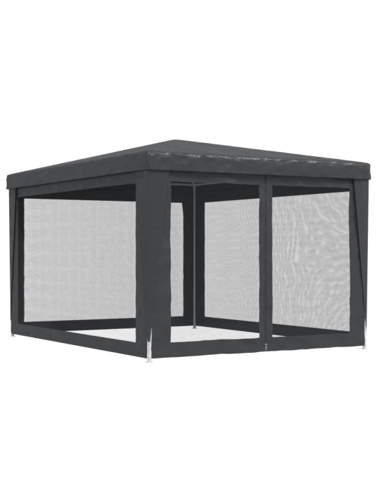 Party stan se 4 síťovanými bočnicemi antracitový 3 x 4 m HDPE