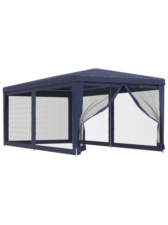Party stan se 6 síťovanými bočnicemi modrý 3 x 6 m HDPE