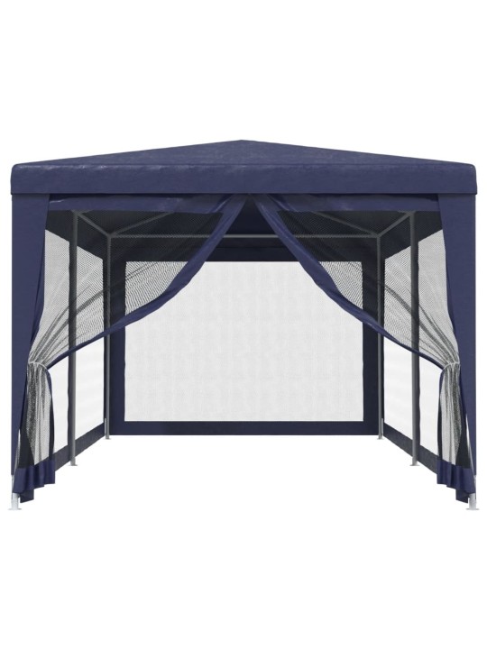 Party stan se 6 síťovanými bočnicemi modrý 3 x 6 m HDPE