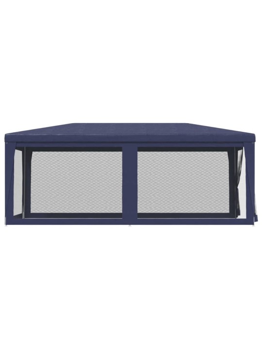 Party stan se 6 síťovanými bočnicemi modrý 3 x 6 m HDPE