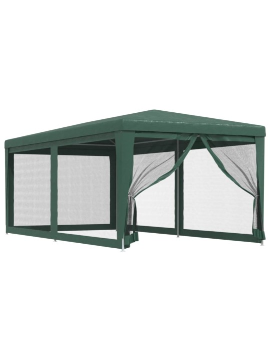 Party stan se 6 síťovanými bočnicemi zelený 3 x 6 m HDPE