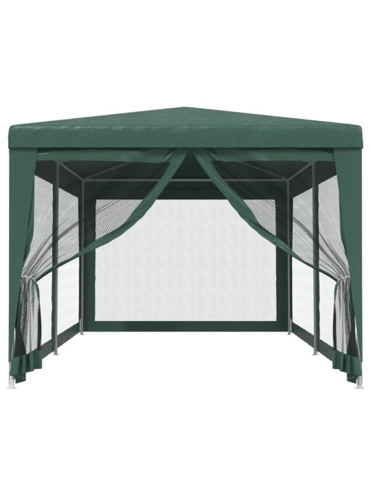 Party stan se 6 síťovanými bočnicemi zelený 3 x 6 m HDPE