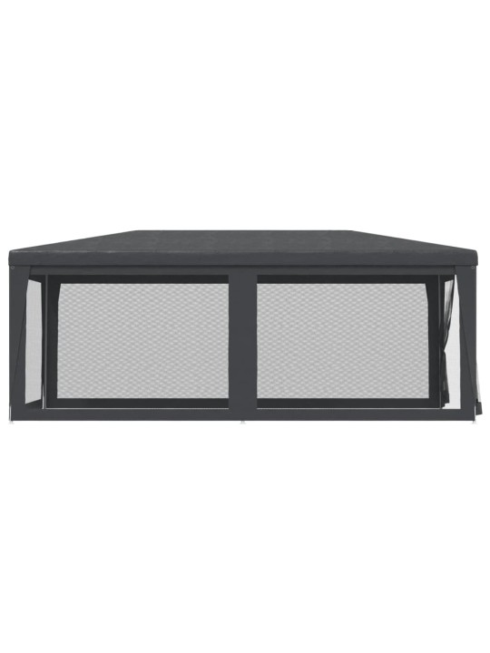 Party stan se 6 síťovanými bočnicemi antracitový 3 x 6 m HDPE