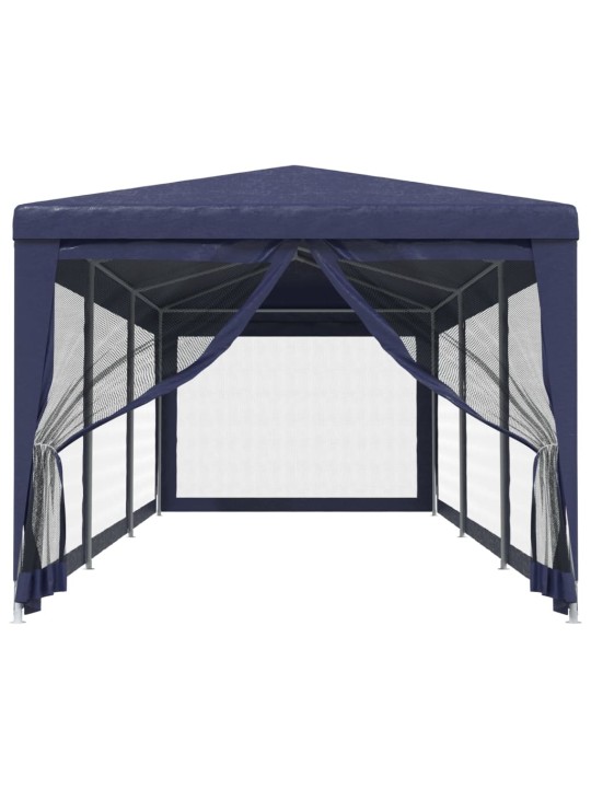 Party stan s 8 síťovanými bočnicemi modrý 3 x 9 m hdpe