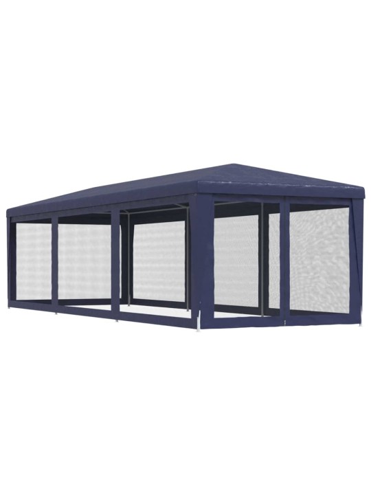 Party stan s 8 síťovanými bočnicemi modrý 3 x 9 m hdpe