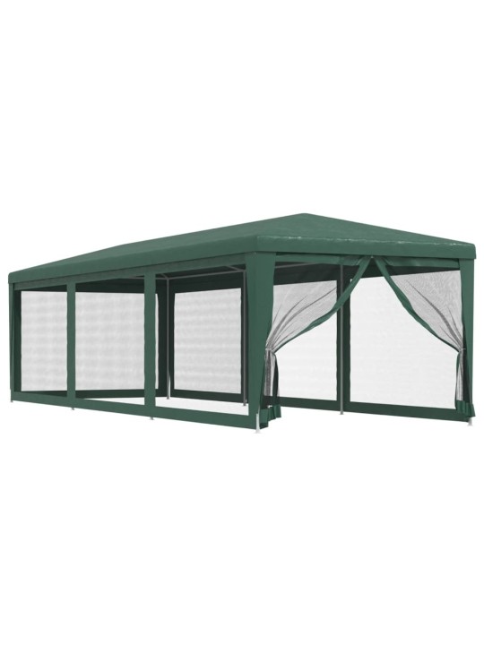 Party stan s 8 síťovanými bočnicemi zelený 3 x 9 m HDPE