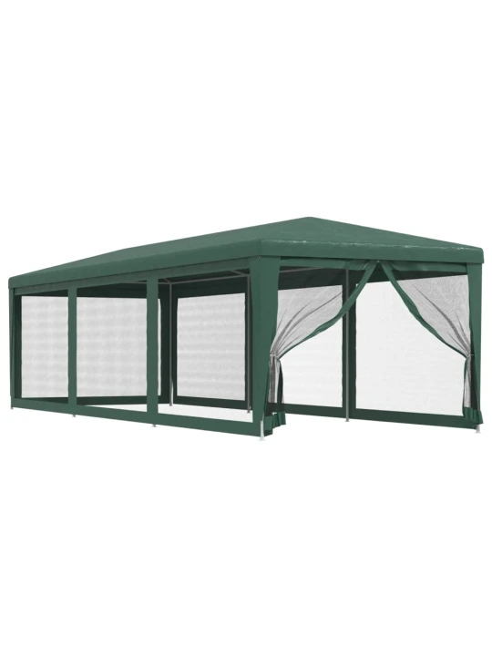 Party stan s 8 síťovanými bočnicemi zelený 3 x 9 m HDPE
