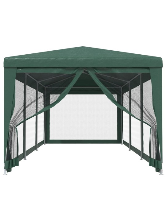 Party stan s 8 síťovanými bočnicemi zelený 3 x 9 m HDPE