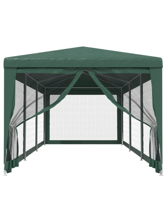 Party stan s 8 síťovanými bočnicemi zelený 3 x 9 m HDPE