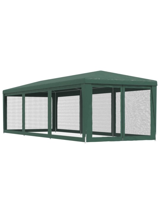 Party stan s 8 síťovanými bočnicemi zelený 3 x 9 m HDPE
