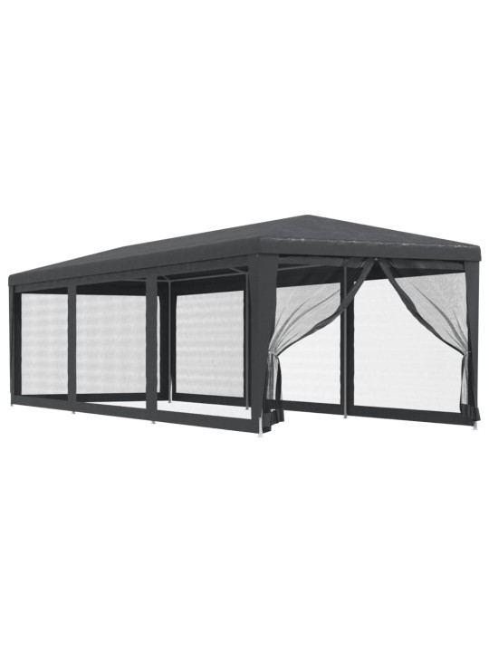 Party stan s 8 síťovanými bočnicemi antracitový 3 x 9 m HDPE