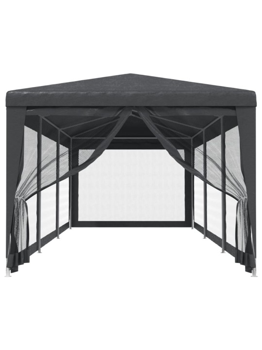 Party stan s 8 síťovanými bočnicemi antracitový 3 x 9 m HDPE