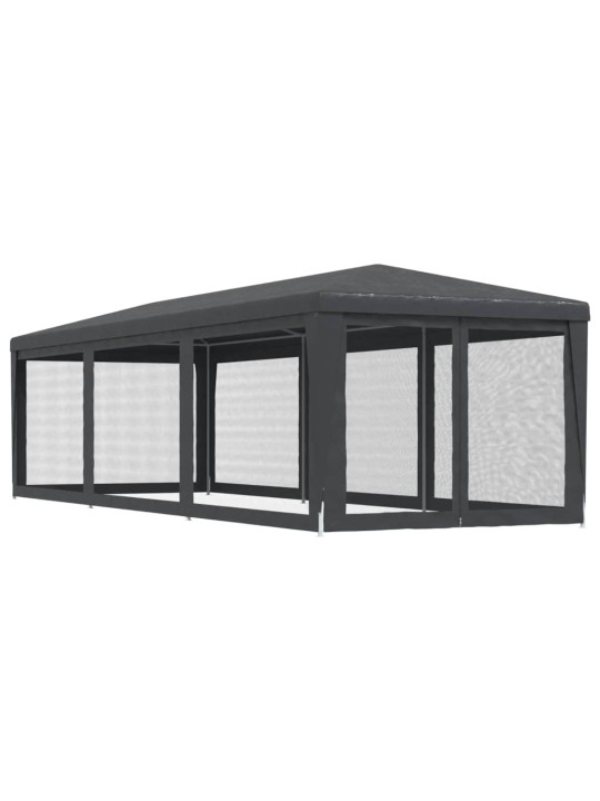 Party stan s 8 síťovanými bočnicemi antracitový 3 x 9 m HDPE